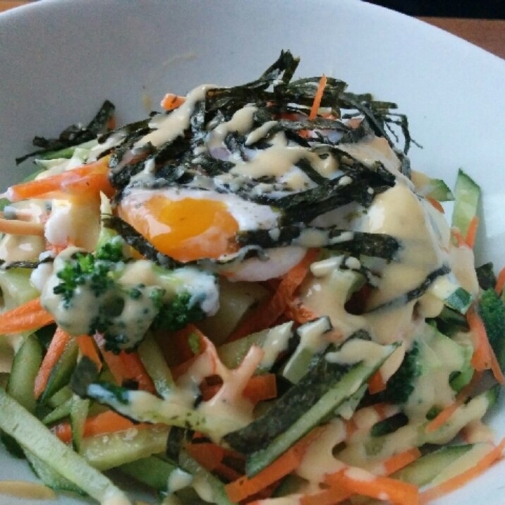 栄養満点!子どももパクパク温玉サラダ★